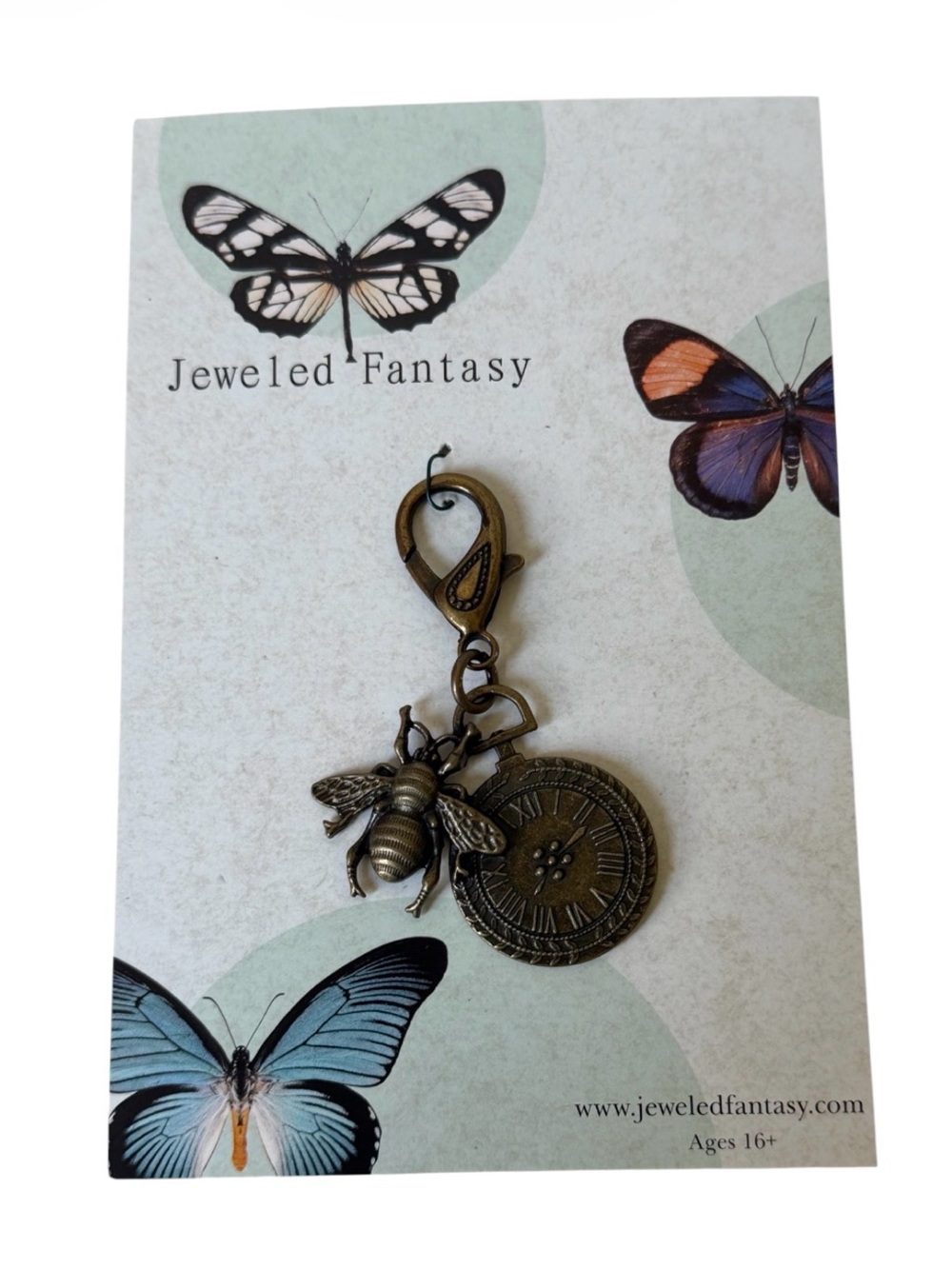 Jeweled Fantasy Handmade Steampunk Bee Bag Charm